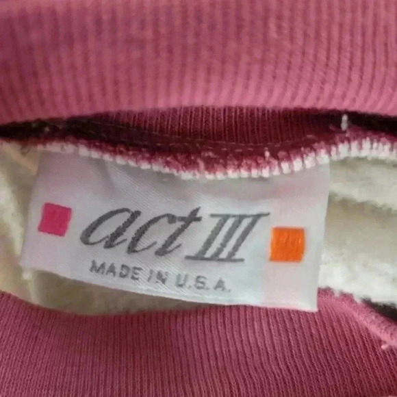 Vintage 90s Floral Cottagecore Chunky Knit Sweatshirt - S - Picture 4 of 6